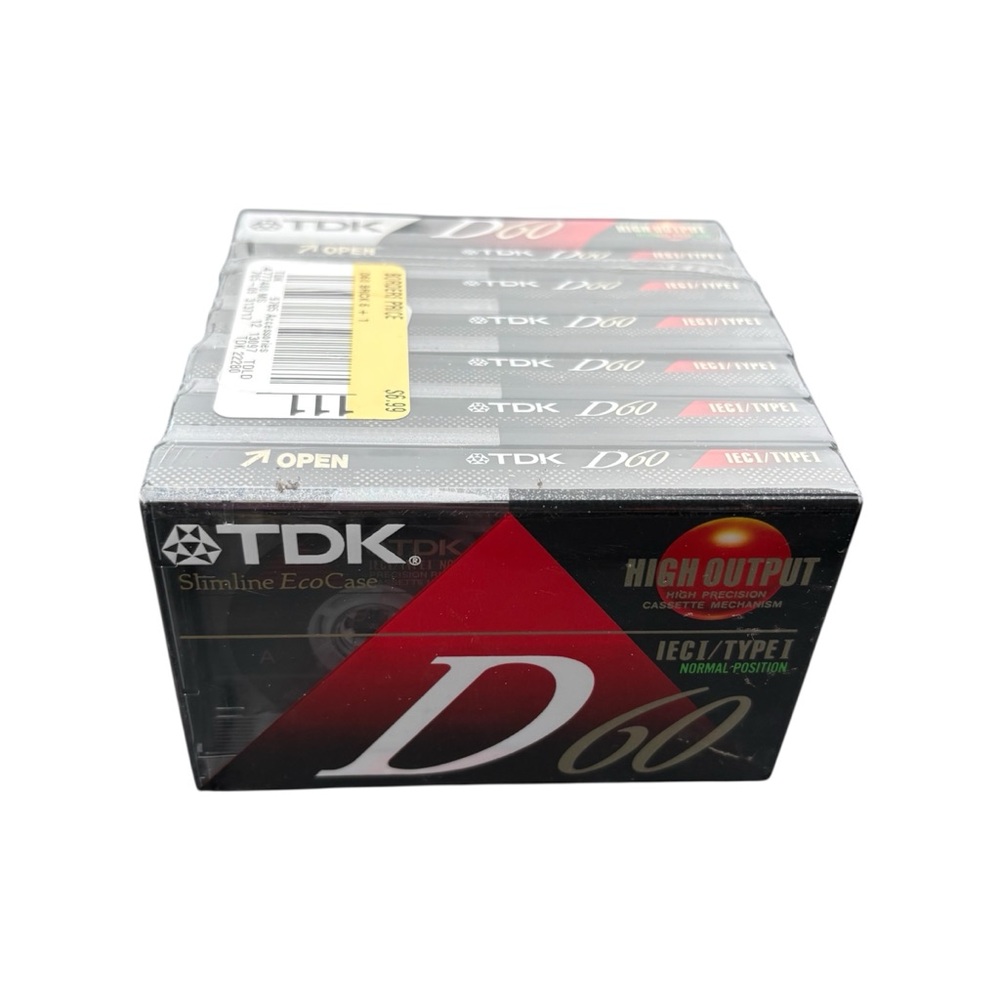 TDK D-90 Minute Audio Cassette Tapes IECI/Type I 7-Pack Bonus Pack Sealed New